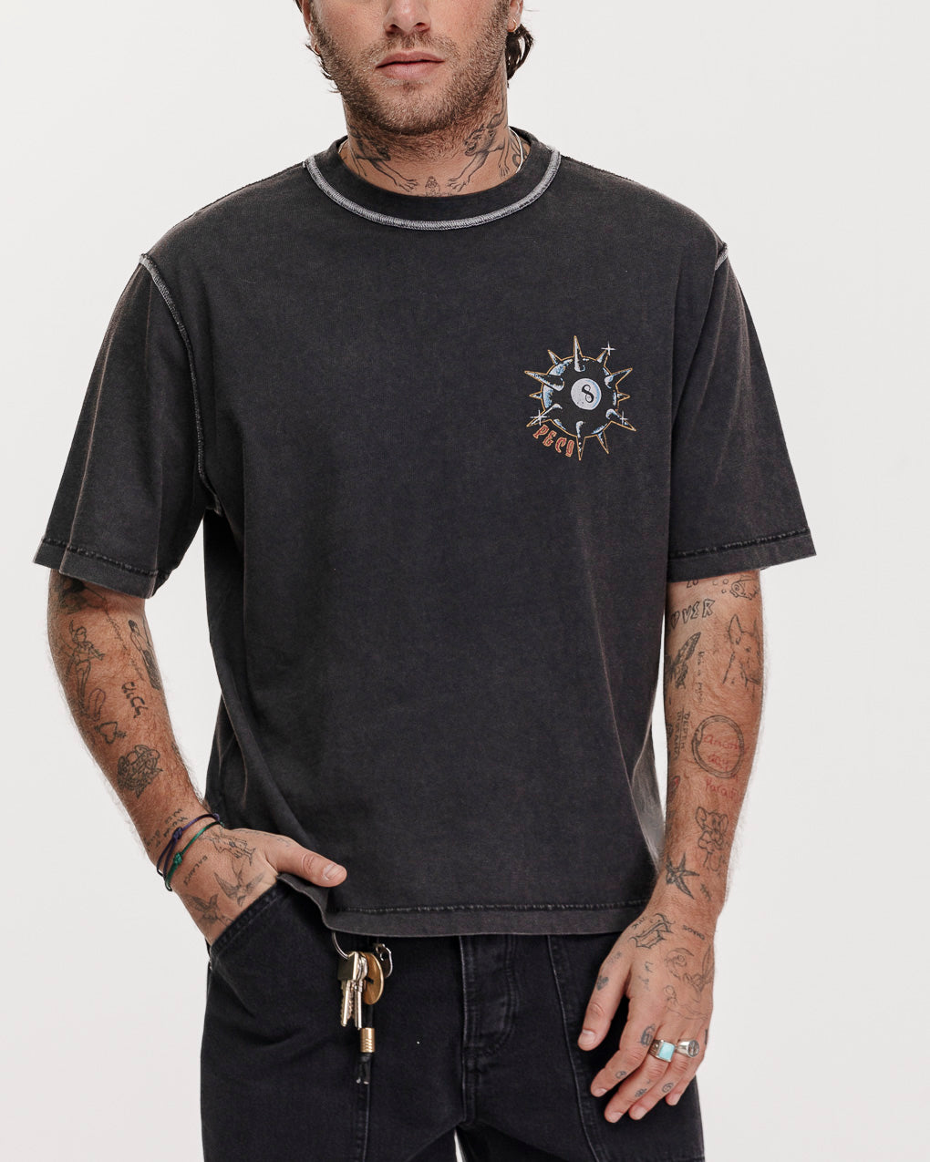 Don't Count On It Boxy T-shirt - Acid Wash