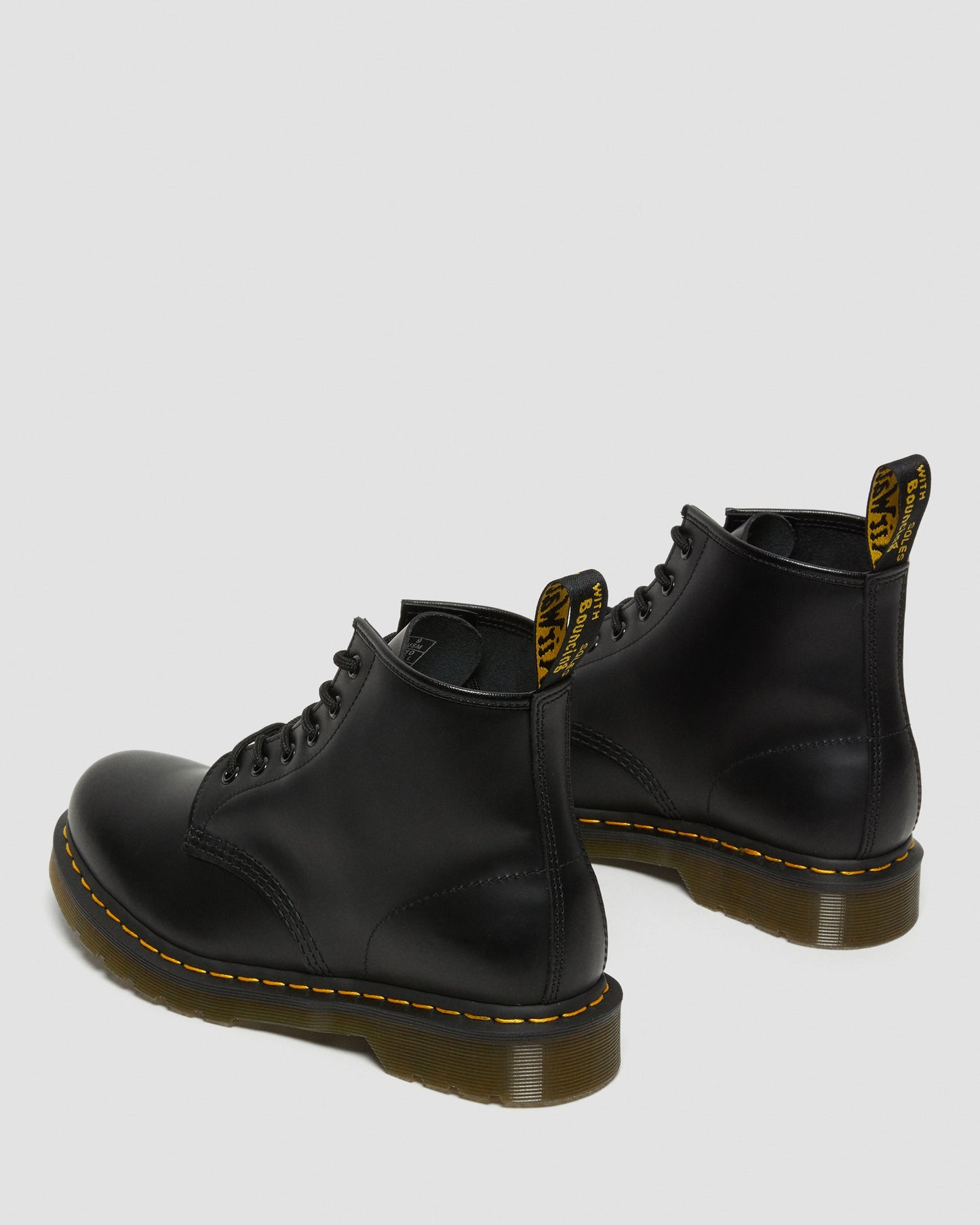 101 Yellow Stitch Smooth Leather Ankle Boots