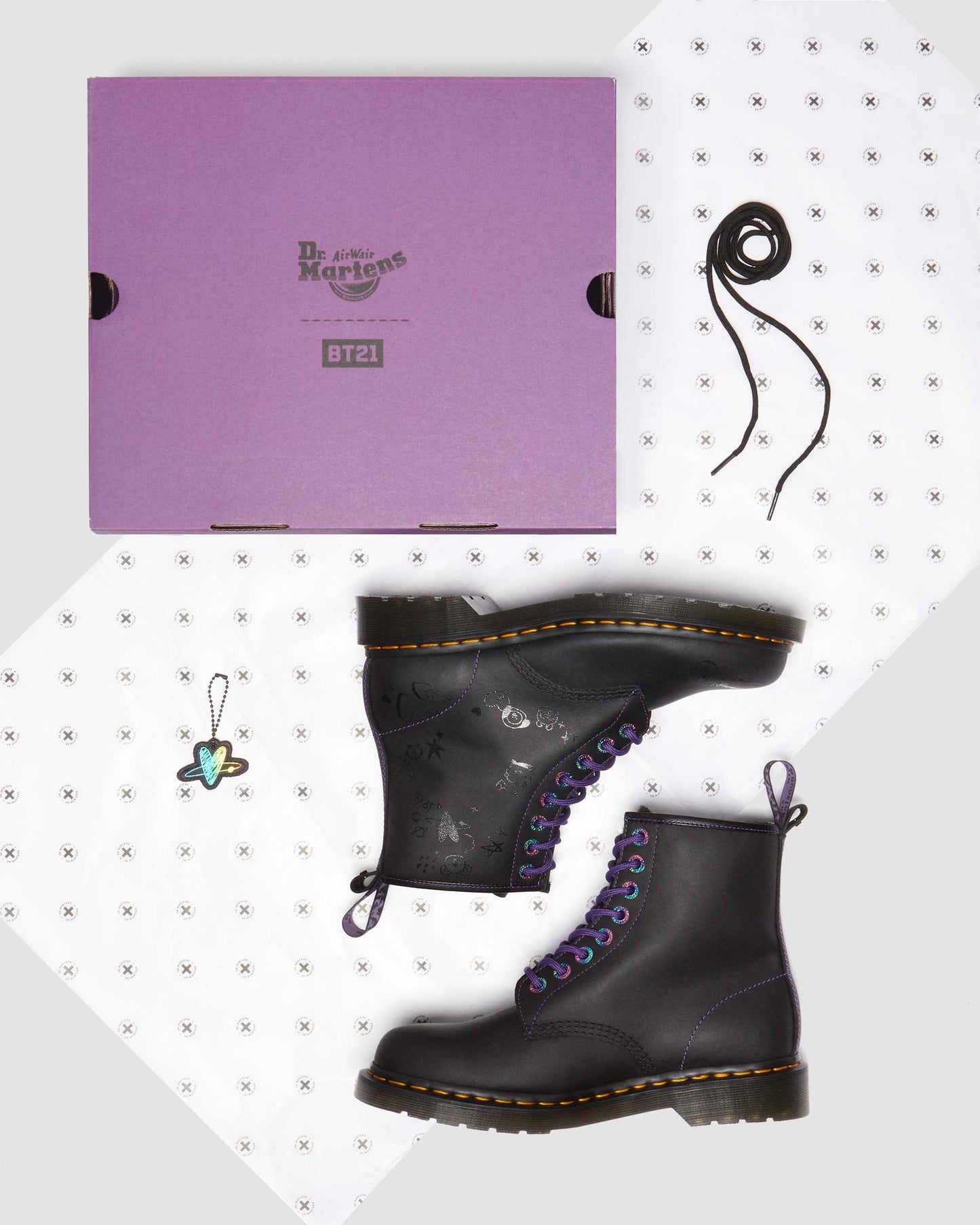 BT21 1460 Nappa Leather Lace Up Ankle Boots