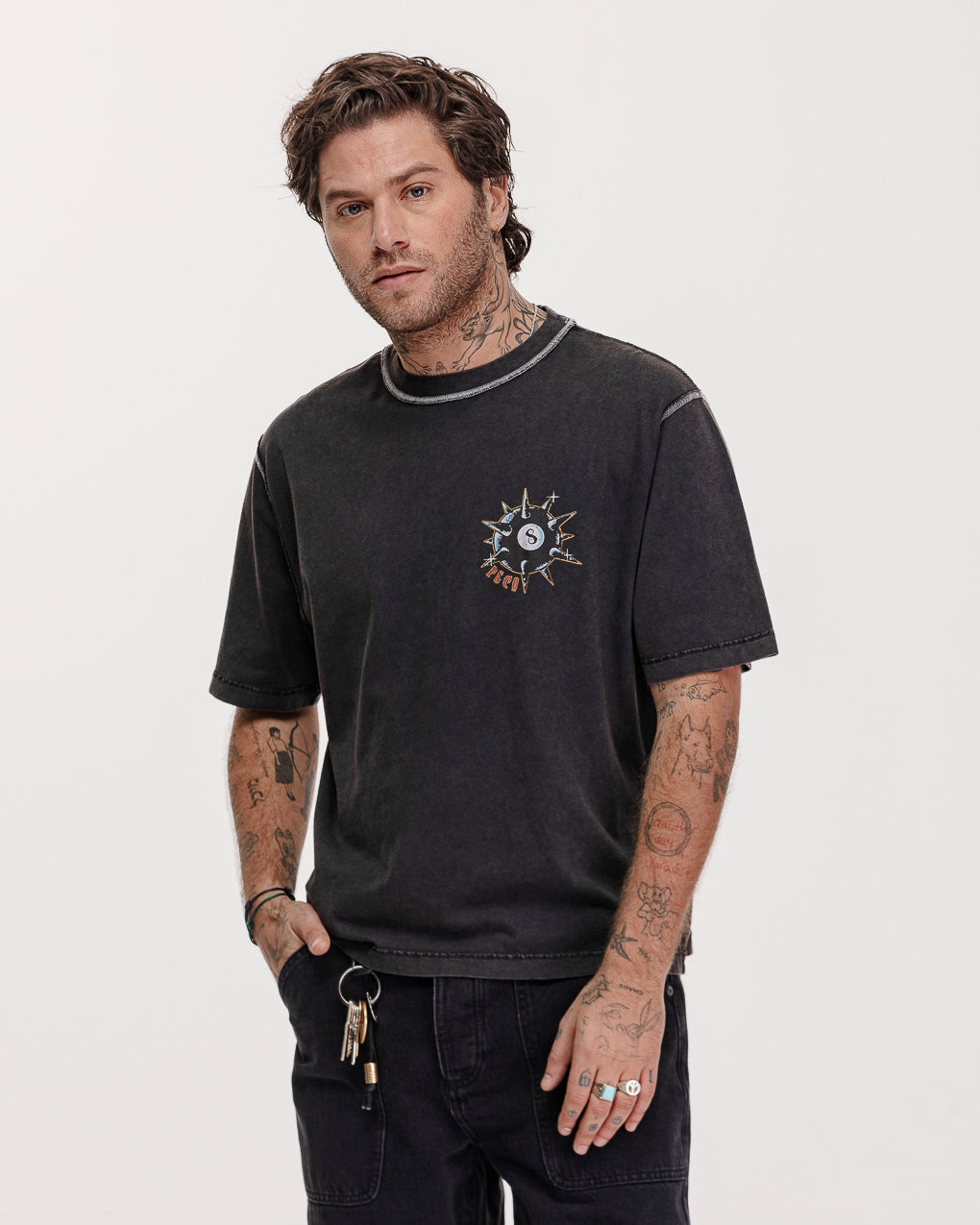 Don't Count On It Boxy T-shirt - Acid Wash