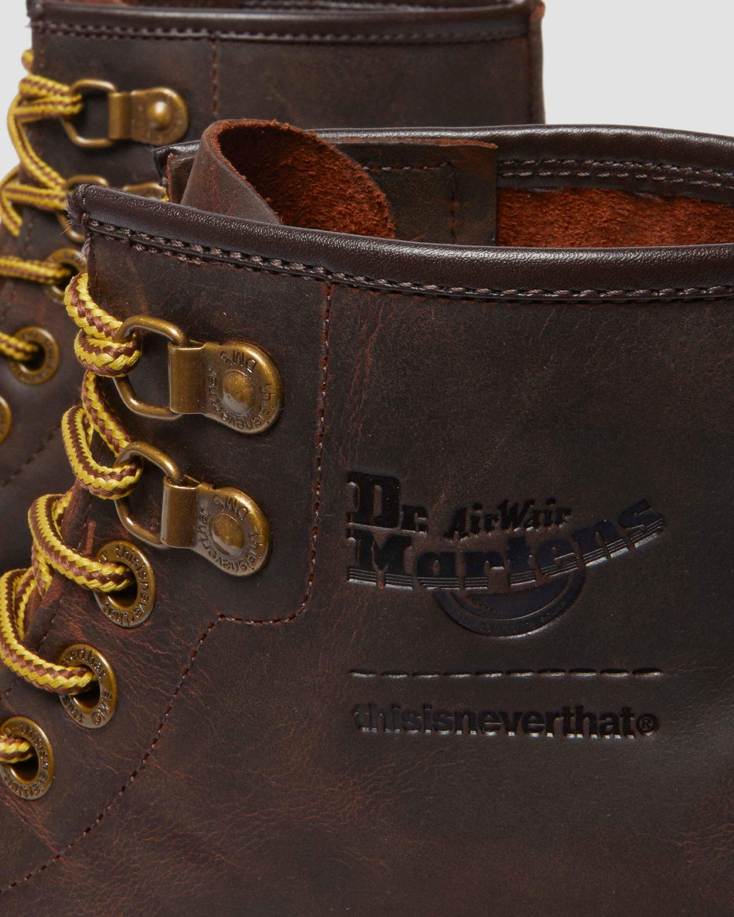 thisisneverthat 1460 Waxed Full Grain Leather Ankle Boots