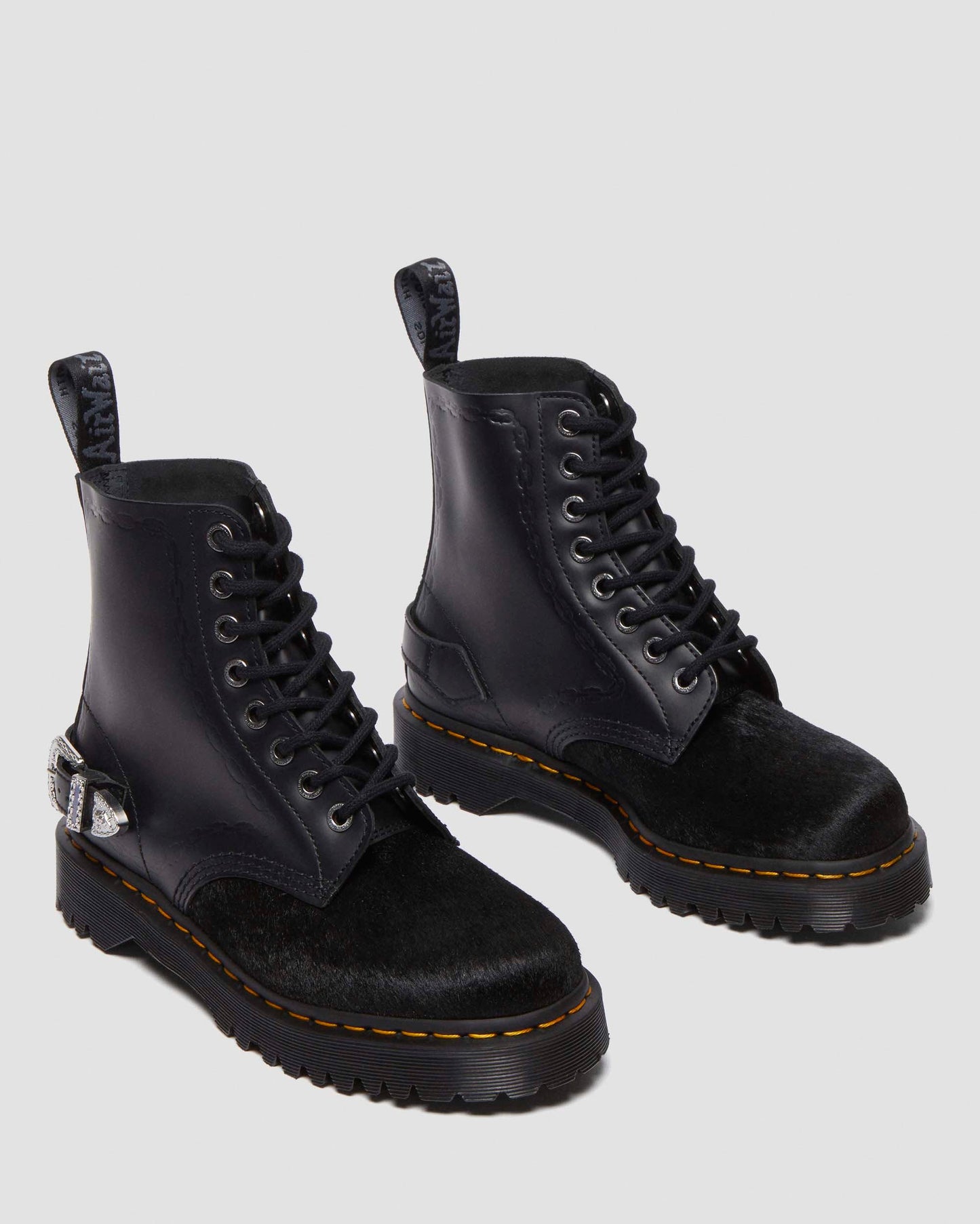The Great Frog 1460 Bex Smooth Hair On Leather Platform Ankle Boots