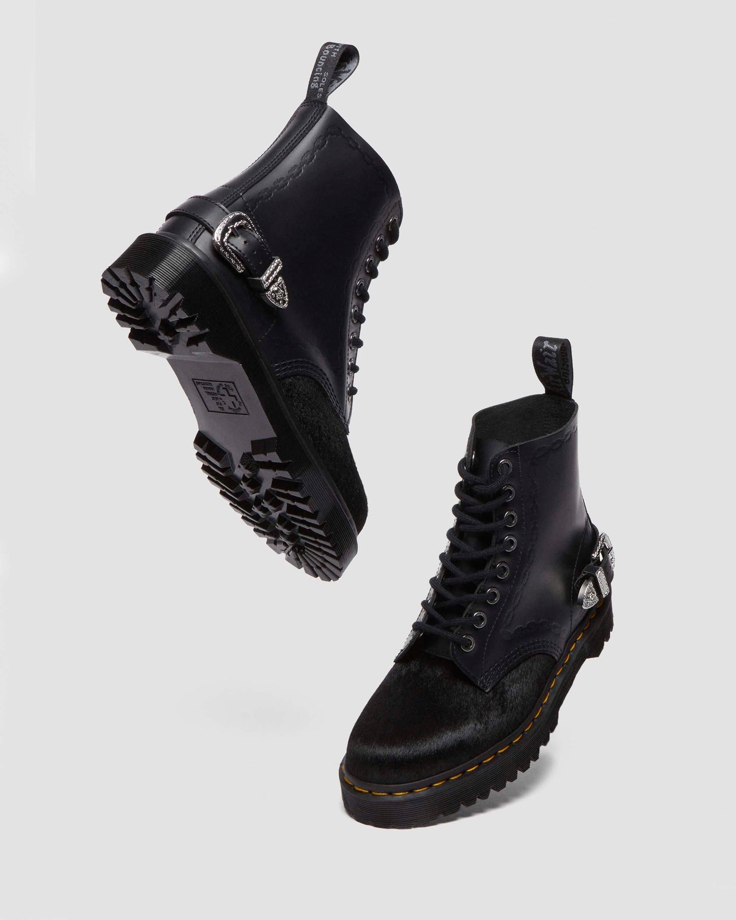 The Great Frog 1460 Bex Smooth Hair On Leather Platform Ankle Boots