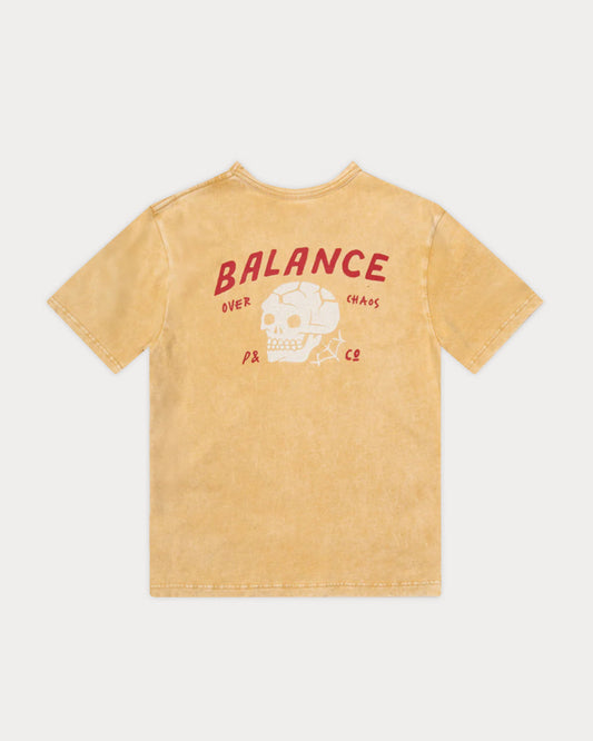 Balance Over Chaos T-Shirt - Vintage Yellow